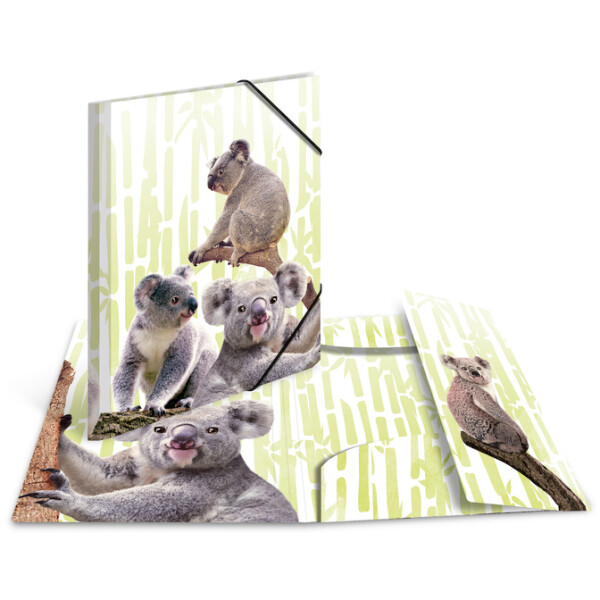 HERMA Eckspannermappe Exotische Tiere, A3, Koalafamilie
