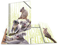 HERMA Eckspannermappe Exotische Tiere, A3, Koalafamilie