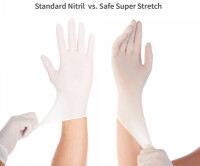 HYGOSTAR Nitril-Handschuh SAFE SUPER STRETCH, L, weiß