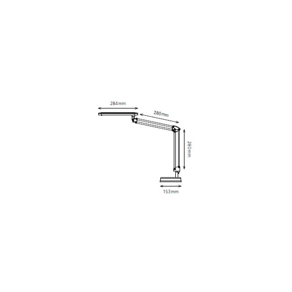 Hansa LED-Tischleuchte 4 Stars, mit Klemme, silber