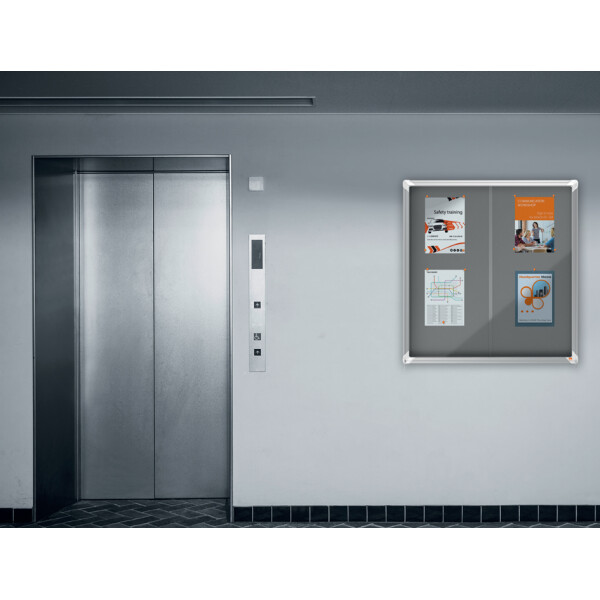 nobo Schaukasten Premium Plus, Filz-Rückwand, 27 x DIN A4