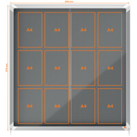 nobo Schaukasten Premium Plus, Filz-Rückwand, 27 x DIN A4