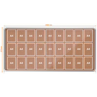 nobo Schaukasten Premium Plus, Kork-Rückwand, 8 x...