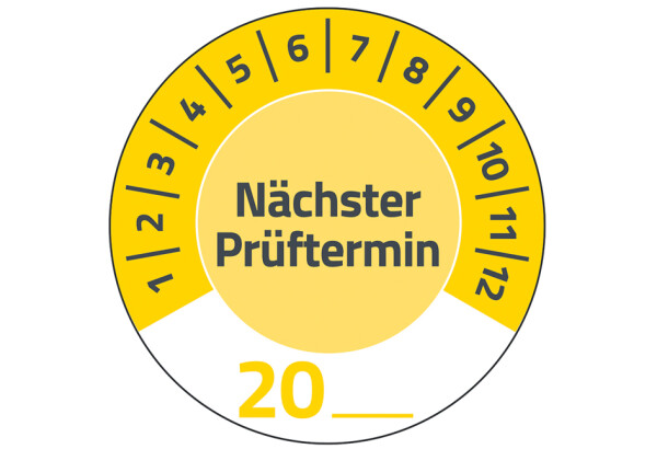 AVERY Zweckform Prüfplaketten "Nächster Prüftermin", gelb