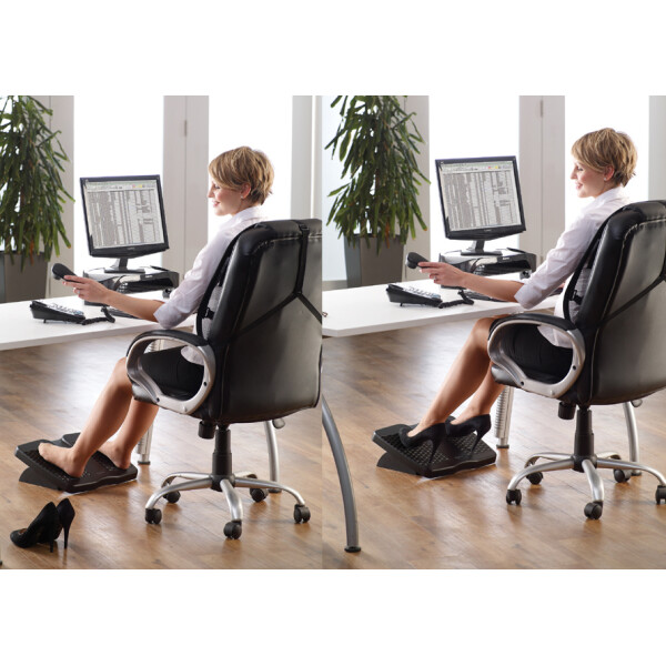 Fellowes Fußstütze Refresh, aus Kunststoff, schwarz