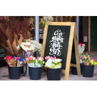 Securit Kundenstopper NATURE, Kreidetafeloberfläche,...