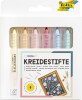 folia Kreidestifte-Set PASTELL, farbig sortiert, 6er Etui