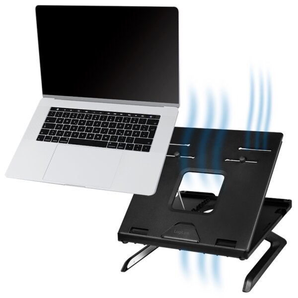 LogiLink Notebook-St&auml;nder mit Smartphone-Halterungen