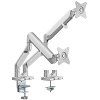 LogiLink Doppel-Monitorarm, Armlänge: 506 mm, silber