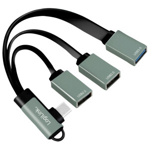 LogiLink USB-C Hub mit gewinkeltem Stecker, 4 Port