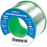 LogiLink Lötdraht, Durchmesser: 0,56 mm, 0,7% Kupfer, 100 g