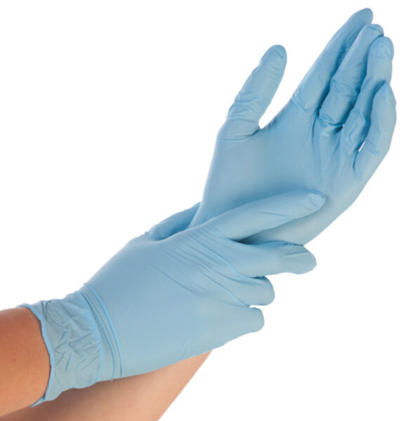 HYGONORM Nitril-Handschuh "SAFE LIGHT", S, blau, puderfrei