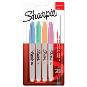 Sharpie Permanent-Marker FINE "Pastell", 4er Blister