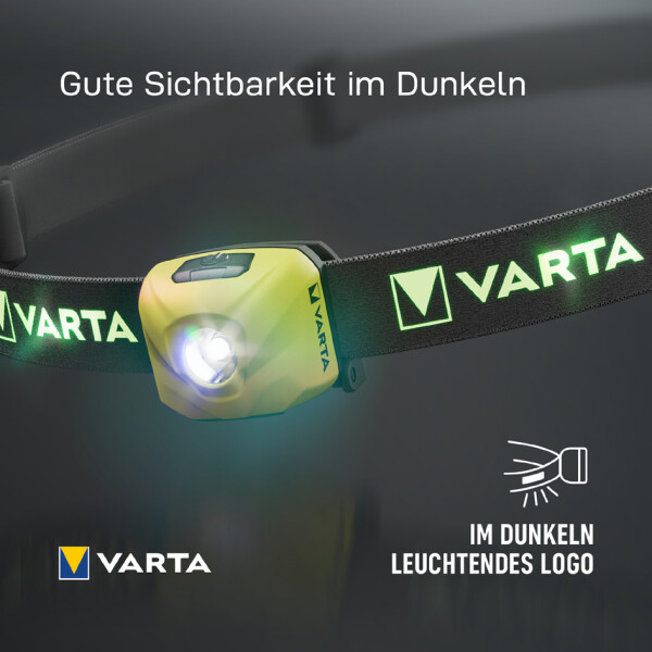 VARTA Kopflampe Outdoor Sports Ultralight H30R, wei&szlig;