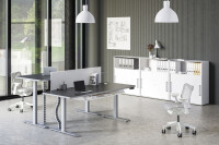kerkmann Sitz-Steh-Schreibtisch Move 3 Premium, lichtgrau