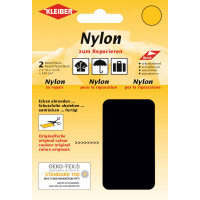 KLEIBER Nylon-Flicken, selbstklebend, schwarz