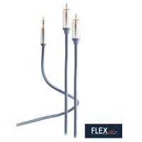 FLEXLINE Audiokabel, 2x Cinchstecker - 3,5 mm Klinkenstecker