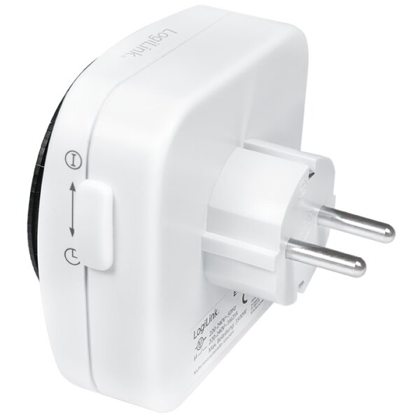 LogiLink Mechanische Zeitschaltuhr f&uuml;r Innenbereich, wei&szlig;