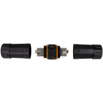 LogiLink Outdoor Kabel-Verbinder, Kat.6A Kat.7, schwarz