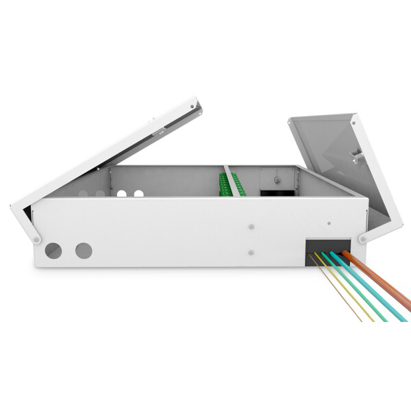 DIGITUS LWL-Spleißbox Unibox zur Wandmontage, Medium, grau
