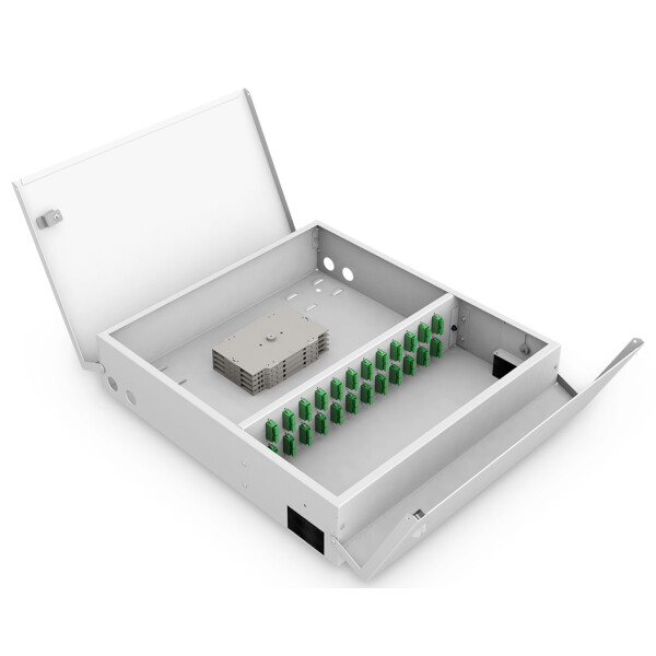 DIGITUS LWL-Spleißbox Unibox zur Wandmontage, Medium, grau