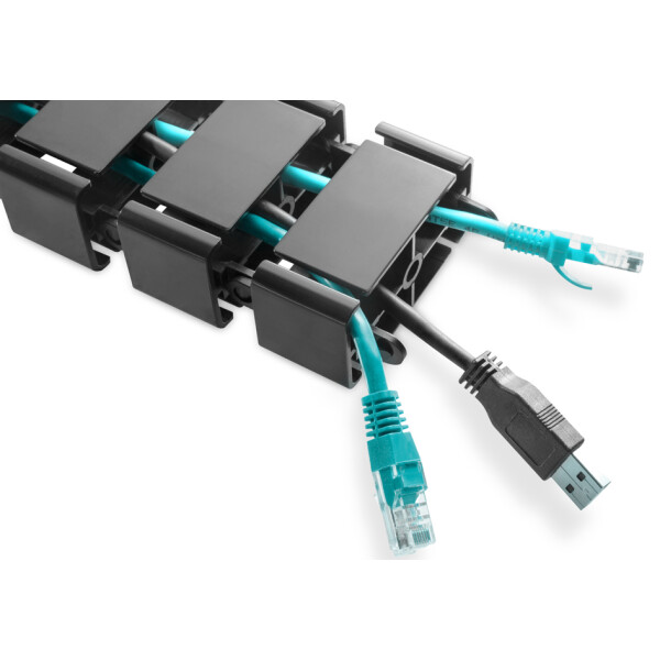 DIGITUS Kabelmanagement Kabelschlange, Farbe: schwarz