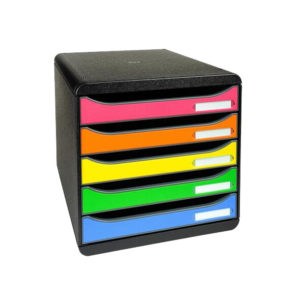 EXACOMPTA Schubladenbox BIG-BOX PLUS, 5 Schübe, mandarine
