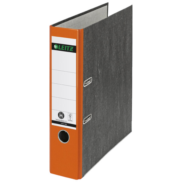LEITZ Wolkenmarmor-Ordner, 180 Grad, DIN A4, 80 mm, orange