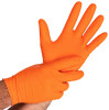 HYGOSTAR Nitril-Handschuh "POWER GRIP", M, orange, puderfrei