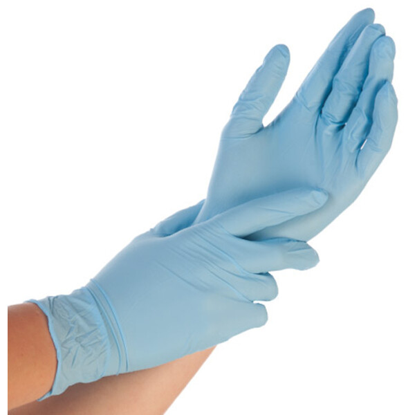 HYGONORM Nitril-Handschuh "SAFE LIGHT", L, blau, puderfrei