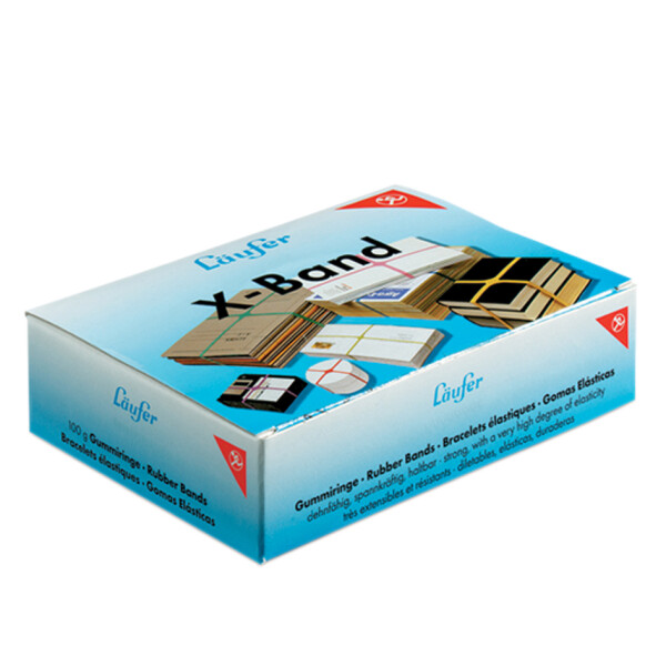L&auml;ufer X-Band im Karton - 100 g, 100 x 11 mm, bunt sortiert