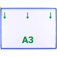 djois by tarifold Drehzapfentafel, DIN A3 quer, blau