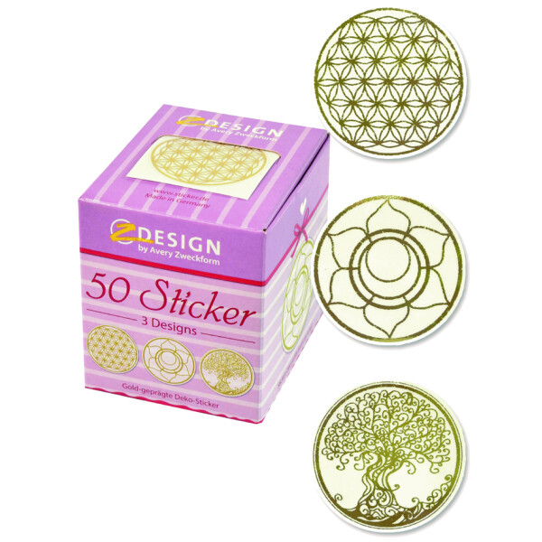 AVERY Zweckform ZDesign Sticker auf Rolle "Lebensblume"