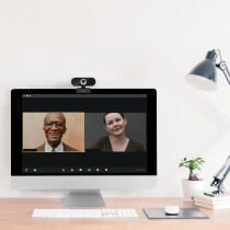 LogiLink Pro Full-HD-USB-Webcam mit Mikrofon, schwarz