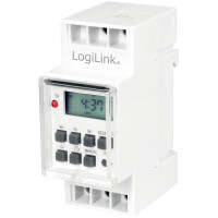LogiLink Digitale Zeitschaltuhr zur Hutschienenmontage,...