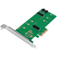LogiLink Dual M.2 PCI-Express Karte für SATA &...