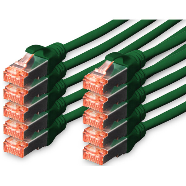 DIGITUS Patchkabel Kat. 6, S FTP, 2,0 m, gr&uuml;n, Set
