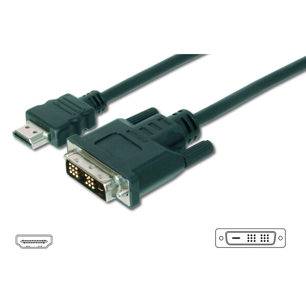 DIGITUS HDMI - DVI-D 18+1 Monitorkabel, 3,0 m