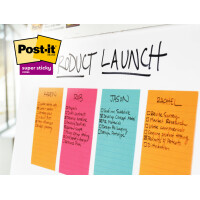 Post-it Super Sticky Meeting Notes, 152 x 101 mm, sortiert