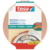 TESA Papier-Klebeband Maler-Krepp für Rundungen, 25...