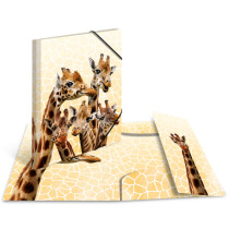 HERMA Eckspannermappe Exotische Tiere, A4, Giraffenfreunde