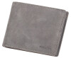 PRIDE&SOUL Geldbörse RFID, im Querformat, aus Leder, grau