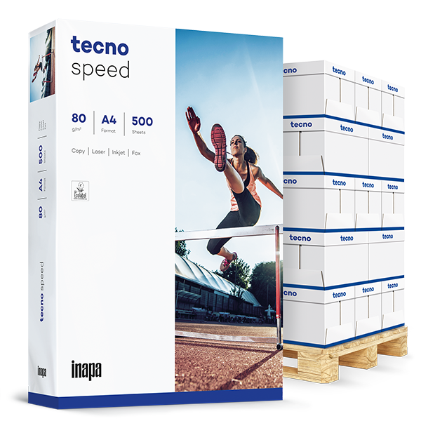TECNO speed Universalpapier weiß A4 80g - 1 Palette (100.000 Blatt)
