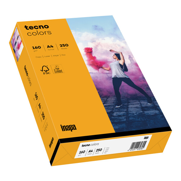 tecno colors mittelorange Kopierpapier A4 160g/m2 - 1 Palette (50.000 Blatt)