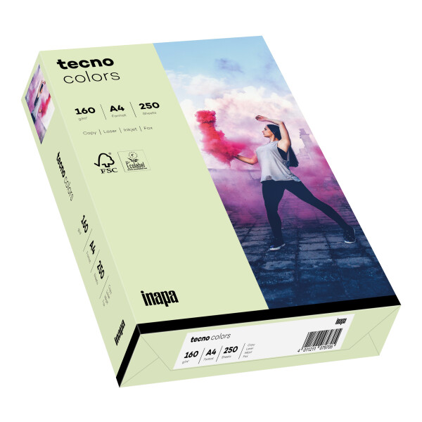 tecno colors hellgrün Kopierpapier A4 160g/m2 - 1 Palette (50.000 Blatt)