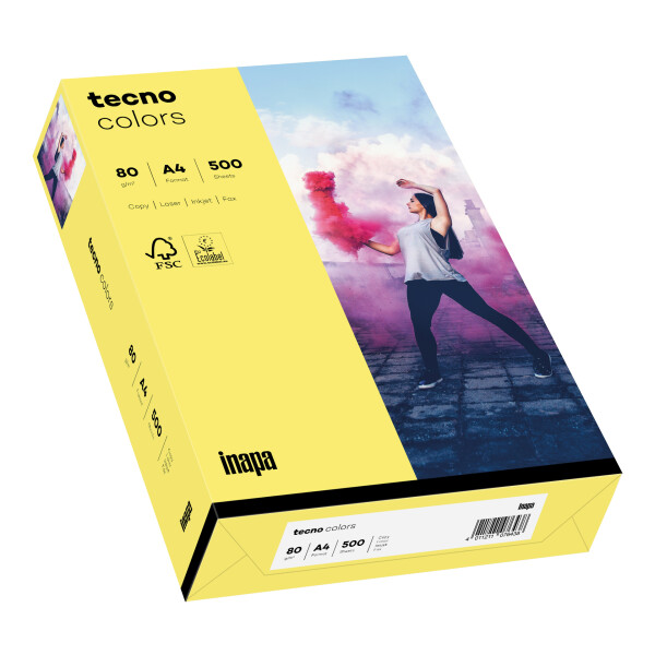 tecno colors mittelgelb Kopierpapier A3 80g/m2 - 1 Palette (50.000 Blatt)