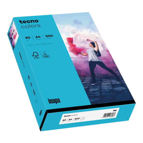 tecno colors blau Kopierpapier A3 80g/m2 - 1 Palette (50.000 Blatt)