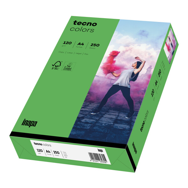tecno colors intensivgrün Kopierpapier A4 120g/m2 - 1 Palette (50.000 Blatt)