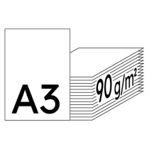 Color Copy hochweiß Kopierpapier A3 90g/m2 - 1 Karton (2.500 Blatt)