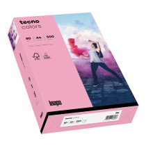 tecno colors rosa Kopierpapier A4 80g/m2 - 1 Karton (2.500 Blatt)